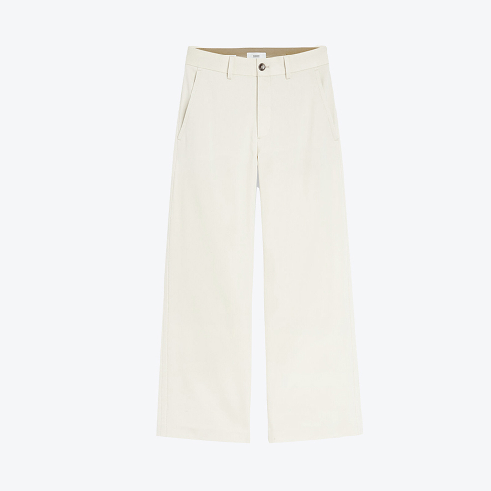 Wide Leg Suit Trousers - White