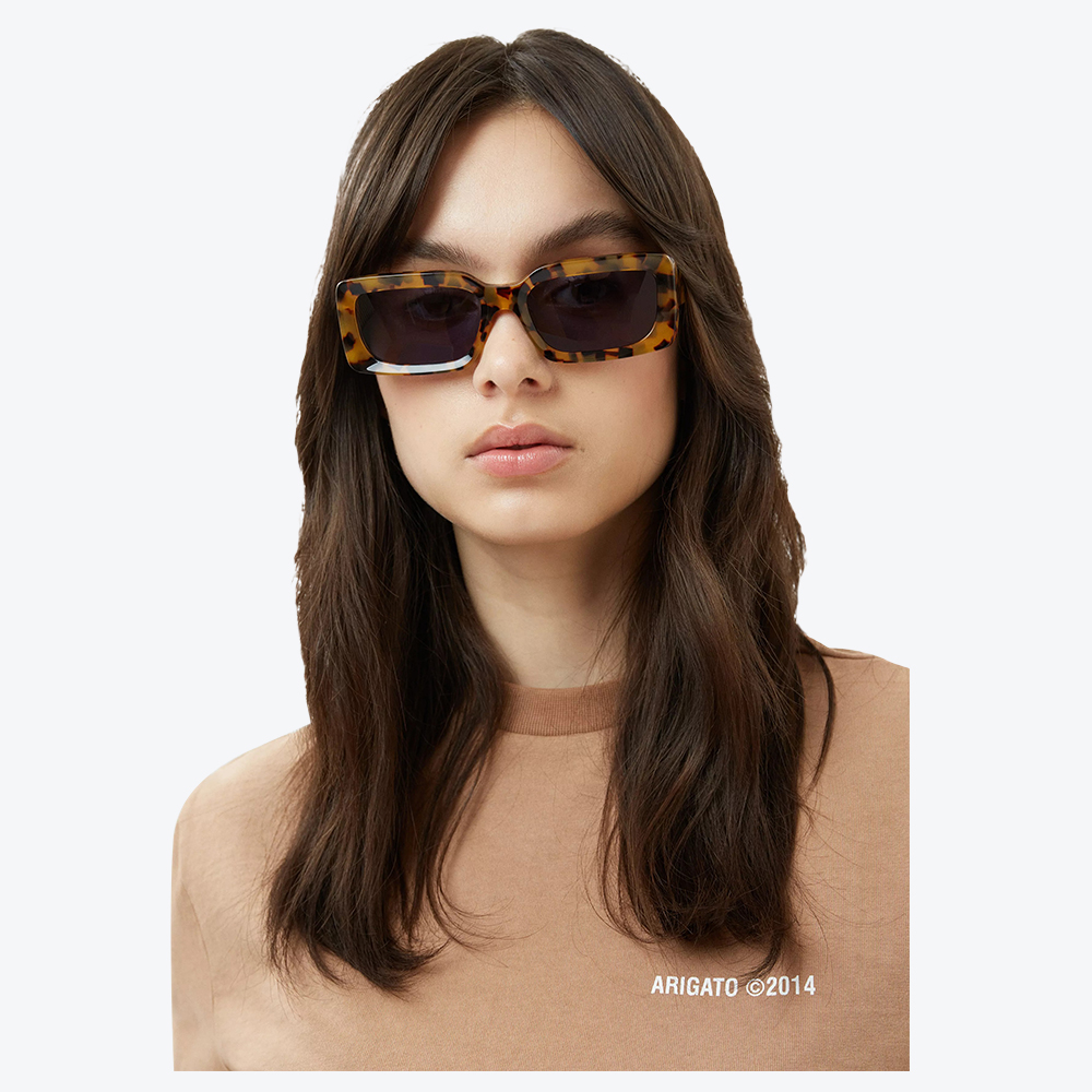 Rectangular Sunglasses White Macbella